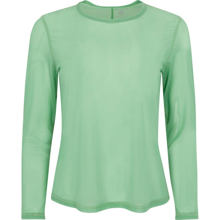 move long sleeve top green mesh